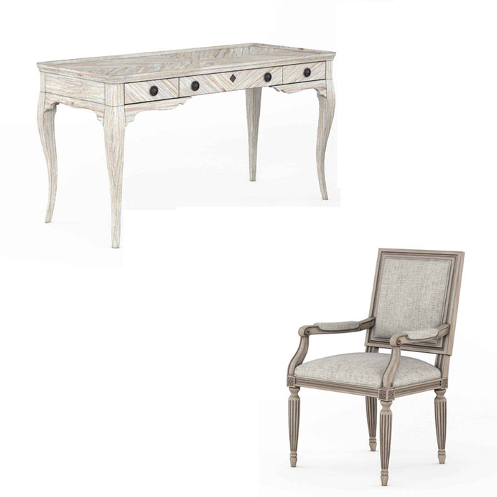 ART Furniture - Somerton Vanity Desk in Weathered Pine - 303182-2608 - GreatFurnitureDeal