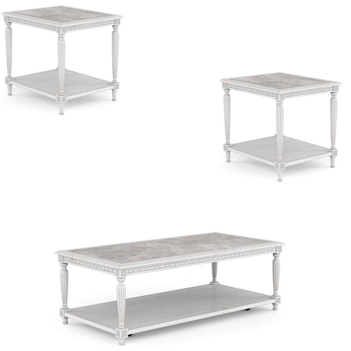 ART Furniture - Somerton 3 Piece Occasional Table Set in Chalky White - 303300-304-2824