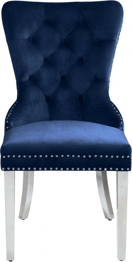Meridian Furniture - Carmen Dining Chair in Navy (Set Of 2) - 743Navy-C - GreatFurnitureDeal