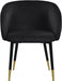 Meridian Furniture - Louise Velvet Dining Chair in Black (Set of 2) - 733Black-C - GreatFurnitureDeal