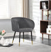 Meridian Furniture - Louise Velvet Dining Chair in Grey (Set of 2) - 733Grey-C - GreatFurnitureDeal