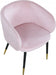 Meridian Furniture - Louise Velvet Dining Chair in Pink (Set of 2) - 733Pink-C - GreatFurnitureDeal