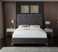 Meridian Furniture - Eclipse Velvet King Bed in Grey - EclipseGrey-K - GreatFurnitureDeal