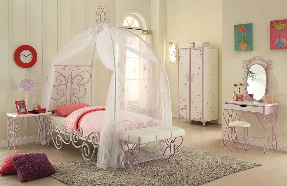 Acme Furniture - Priya II 5 Piece Twin Bedroom Set in White - 30530T-5SET - GreatFurnitureDeal