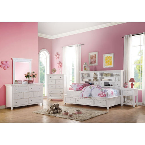 Acme Furniture - Lacey 5 Piece Twin Bedroom Set in White - 30590T-5SET - GreatFurnitureDeal