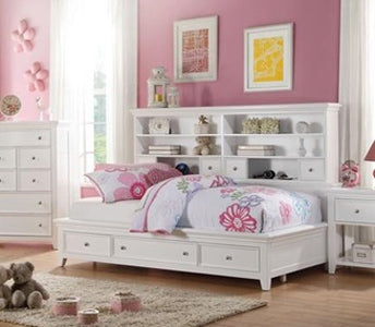 Acme Furniture - Lacey White Storage Twin Bookcase Daybed - 30590T