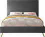 Meridian Furniture - Jasmine Velvet Queen Bed in Grey - JasmineGrey-Q - GreatFurnitureDeal