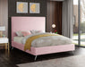 Meridian Furniture - Jasmine Velvet King Bed in Pink - JasminePink-K - GreatFurnitureDeal