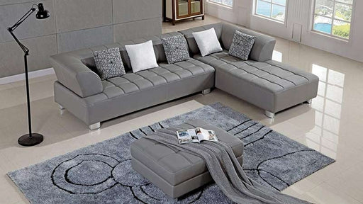 American Eagle Furniture - AE-L138 3-Piece Sectional Sofa in Gray - AE-L138L-GR