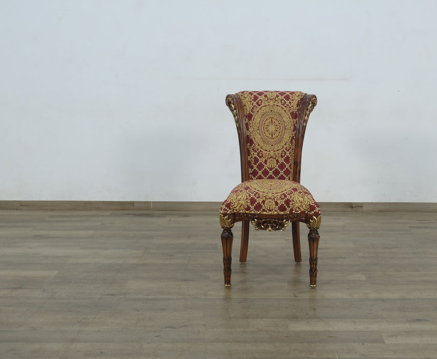 European Furniture - Veronica Dining Side Chair in Antique Dark Gold Leaf Set of 2 - 31060-SC - GreatFurnitureDeal