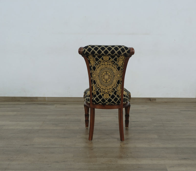 European Furniture - Veronica Dining Side Chair in Antique Dark Gold Leaf Set of 2 - 31061-SC - GreatFurnitureDeal