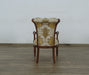 European Furniture - Veronica Dining Arm Chair in Antique Dark Gold Leaf Set of 2 - 31062-AC - GreatFurnitureDeal
