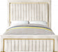 Meridian Furniture - Dolce Velvet King Bed in Cream - DolceCream-K - GreatFurnitureDeal