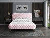 Meridian Furniture - Delano Velvet Queen Bed in Pink - DelanoPink-Q - GreatFurnitureDeal