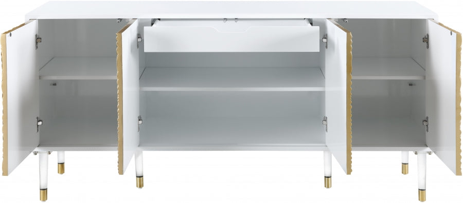 Meridian Furniture - Bellissimo Sideboard-Buffet in White Lacquer - 321