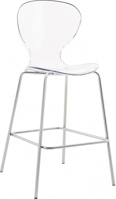 Meridian Furniture - Clarion Counter Stool in Chrome (Set of 2) - 768-C - GreatFurnitureDeal
