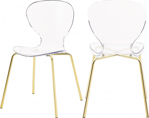 Meridian Furniture - Clarion Dining Chair Set of 2 in Gold - 770-C - GreatFurnitureDeal