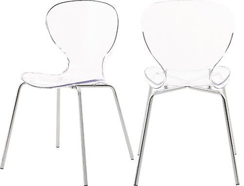 Meridian Furniture - Clarion Dining Chair Set of 2 in Chrome - 771-C