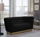 Meridian Furniture - Bellini Velvet Loveseat in Black - 669Black-L - GreatFurnitureDeal