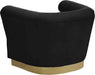 Meridian Furniture - Bellini Velvet Chair in Black - 669Black-C - GreatFurnitureDeal
