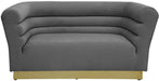 Meridian Furniture - Bellini Velvet Loveseat in Grey - 669Grey-L - GreatFurnitureDeal