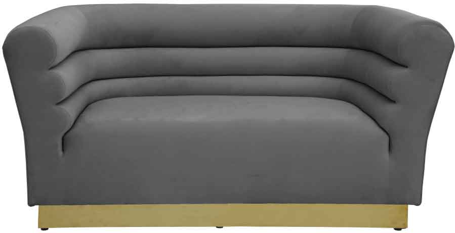 Meridian Furniture - Bellini 3 Piece Living Room Set in Grey - 669Grey-S-3SET - GreatFurnitureDeal