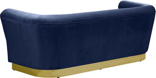 Meridian Furniture - Bellini Velvet Sofa in Navy - 669Navy-S - GreatFurnitureDeal