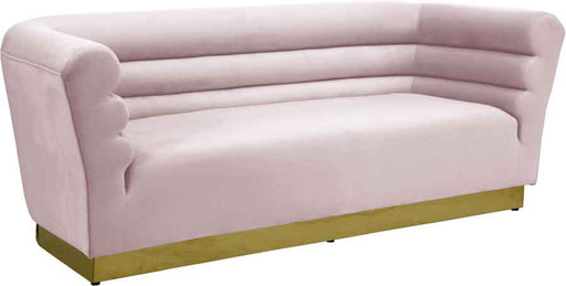 Meridian Furniture - Bellini Velvet Sofa in Pink - 669Pink-S - GreatFurnitureDeal