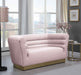 Meridian Furniture - Bellini Velvet Loveseat in Pink - 669Pink-L - GreatFurnitureDeal