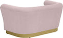 Meridian Furniture - Bellini Velvet Loveseat in Pink - 669Pink-L - GreatFurnitureDeal