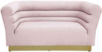 Meridian Furniture - Bellini Velvet Loveseat in Pink - 669Pink-L - GreatFurnitureDeal
