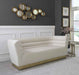 Meridian Furniture - Bellini Velvet Sofa in Cream - 669Cream-S - GreatFurnitureDeal