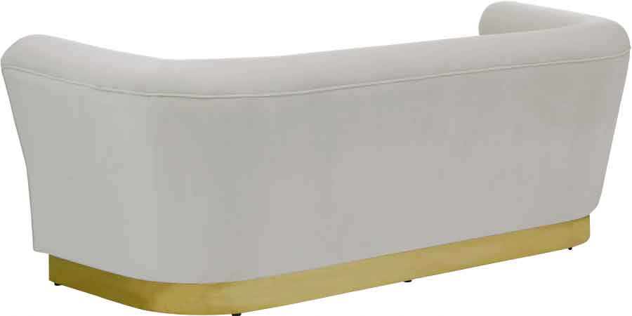 Meridian Furniture - Bellini Velvet Sofa in Cream - 669Cream-S