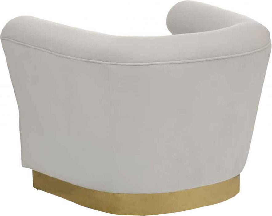 Meridian Furniture - Bellini Velvet Chair in Cream - 669Cream-C