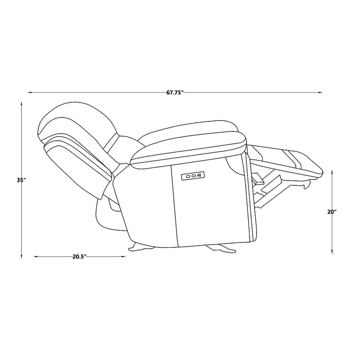 Timo Top Grain Leather Power Recliner | Glider Recliner Chair | Adjustable Headrest | Cross Stitching - GreatFurnitureDeal