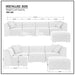 GFD Home - Sectional Sofa with Removable Ottoman Green - GreatFurnitureDeal