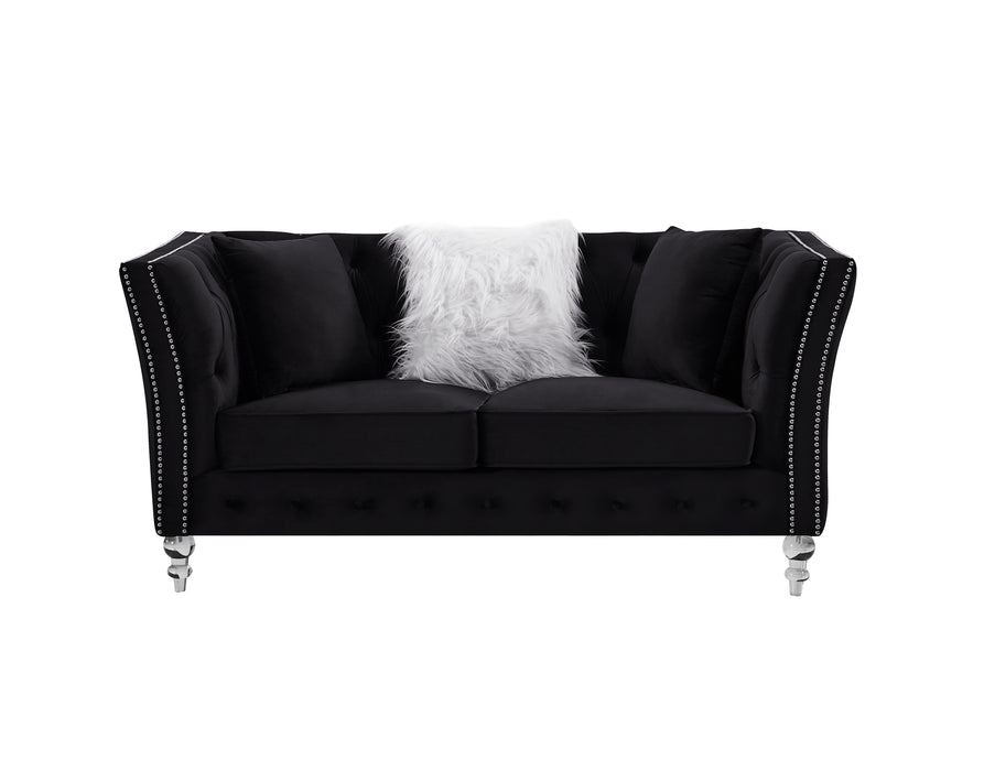 GFD Home - L8085B Two-seat + three-seat modular sofa black - GreatFurnitureDeal