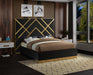 Meridian Furniture - Vector Velvet Queen Bed in Black - VectorBlack-Q - GreatFurnitureDeal