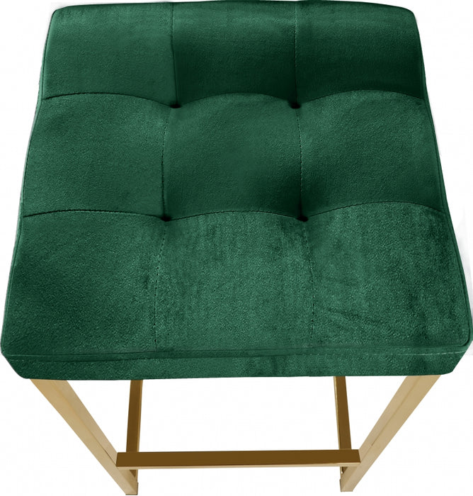 Meridian Furniture - Nicola Velvet Counter Stool Set of 2 in Green - 906Green-C