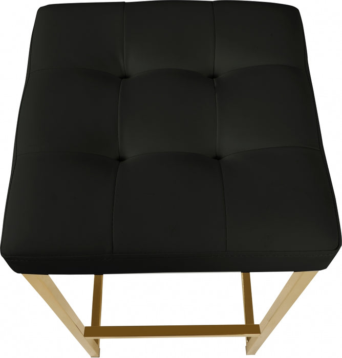 Meridian Furniture - Nicola Faux Leather Counter Stool Set of 2 in Black - 907Black-C - GreatFurnitureDeal