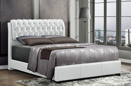 Myco Furniture - Barnes White Bicast Full Bed - 2954F-WH