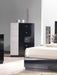 J&M Furniture - Turin Light Grey and Black Lacquer 4 Piece Eastern King Platform Bedroom Set - 17854-K-4SET - GreatFurnitureDeal