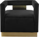 Meridian Furniture - Armani Velvet Accent Chair in Black - 597Black - GreatFurnitureDeal