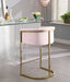 Meridian Furniture - Donatella Velvet Counter Stool in Pink - 700Pink-C - GreatFurnitureDeal