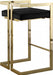 Meridian Furniture - Ezra Velvet Counter Stool Set of 2 in Black - 912Black-C - GreatFurnitureDeal