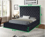 GFD Home - Nora Full Size Tufted Upholstery Storage Bed made with Wood in Gray - GreatFurnitureDeal