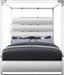 Meridian Furniture - Encore Faux Leather Queen Bed in White - EncoreWhite-Q - GreatFurnitureDeal