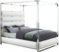 Meridian Furniture - Encore Faux Leather Queen Bed in White - EncoreWhite-Q - GreatFurnitureDeal