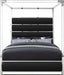 Meridian Furniture - Encore Faux Leather Queen Bed in Black - EncoreBlack-Q - GreatFurnitureDeal