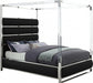 Meridian Furniture - Encore Faux Leather Queen Bed in Black - EncoreBlack-Q - GreatFurnitureDeal